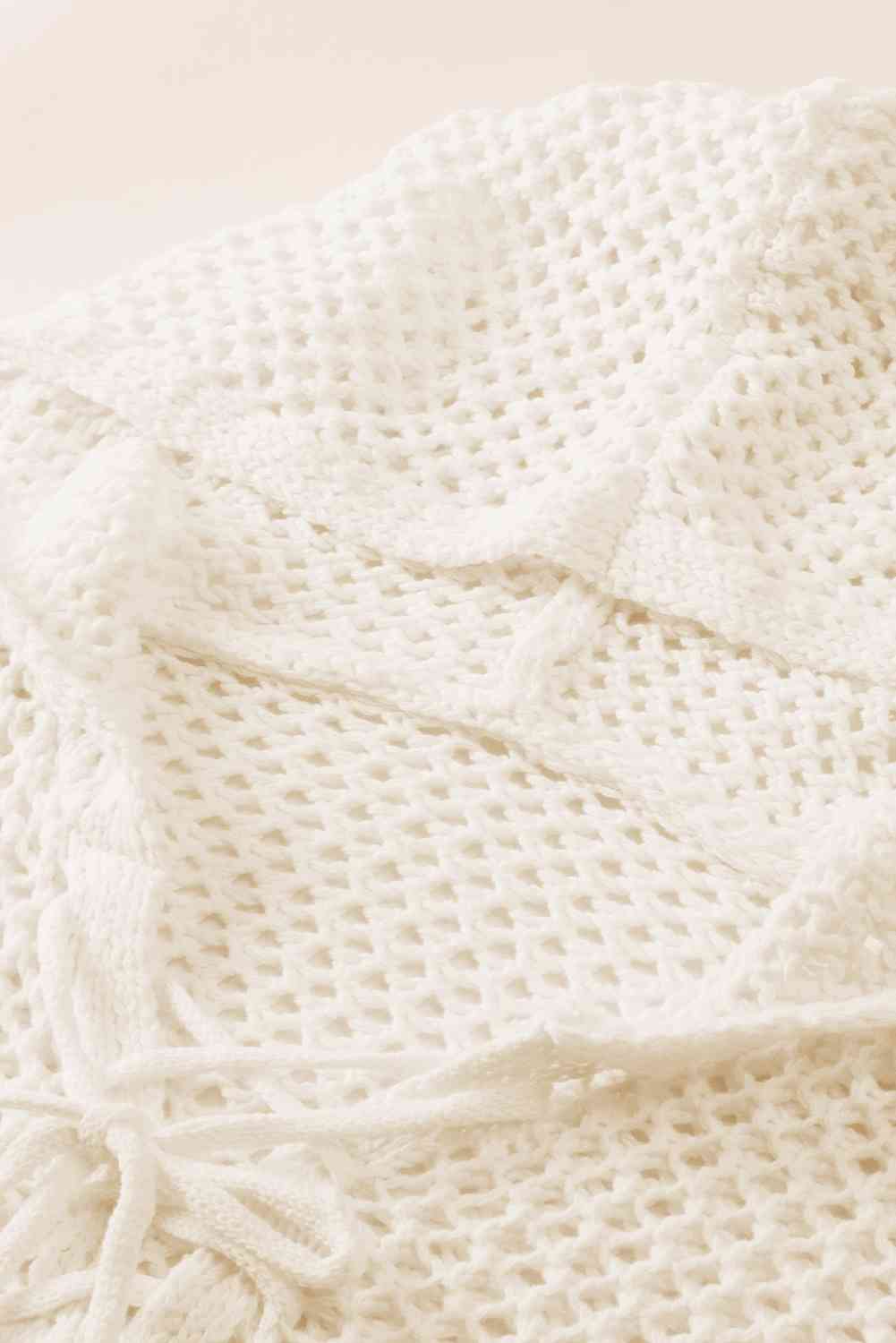 Lace-Up Hooded Sweater