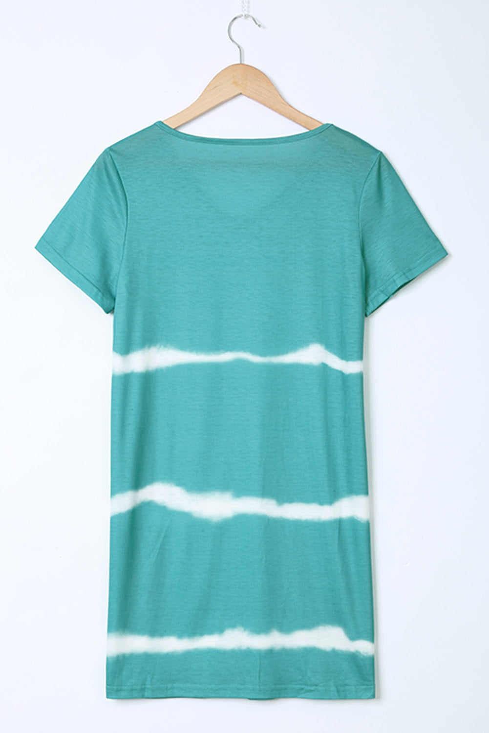 Green Tie Dye Casual Mini Dress