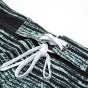 Men's Stylish Light Green and Black Striped Board Shorts with Pockets (Sizes S-5XL)