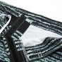 Men's Stylish Light Green and Black Striped Board Shorts with Pockets (Sizes S-5XL)