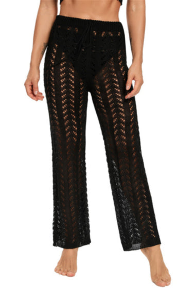 Knitted See Through Lace-up Beach Pants Cover-up (Sold in Multiple Colors)