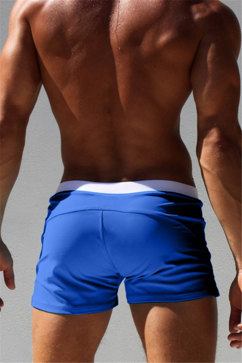 Men's  Zip-Up Pocket  Swim Boxers (Multiple Colors)