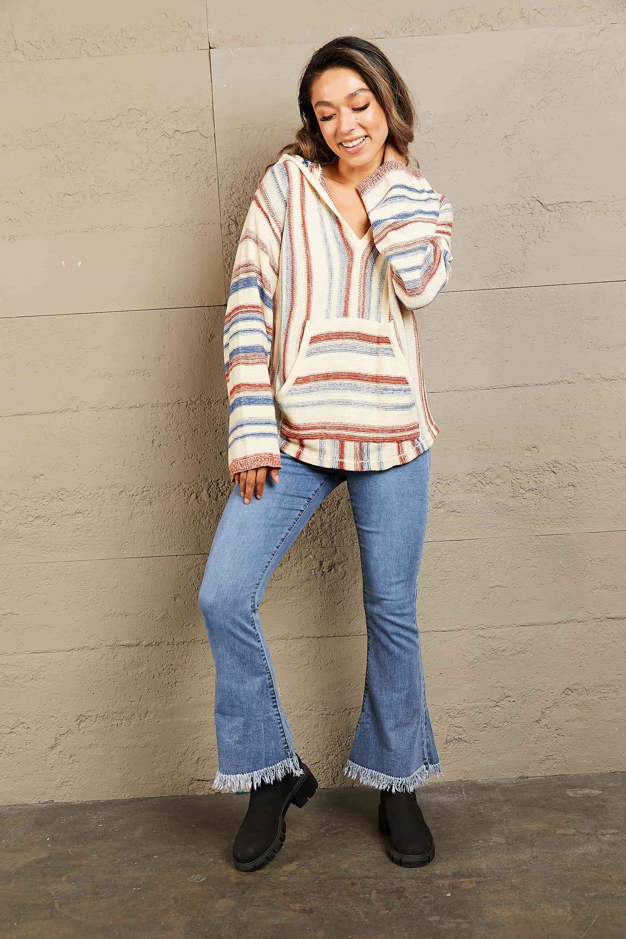 Women's Sweater Hoodie |Kangaroo Pocket Sweater| Beach Groove Swimwear