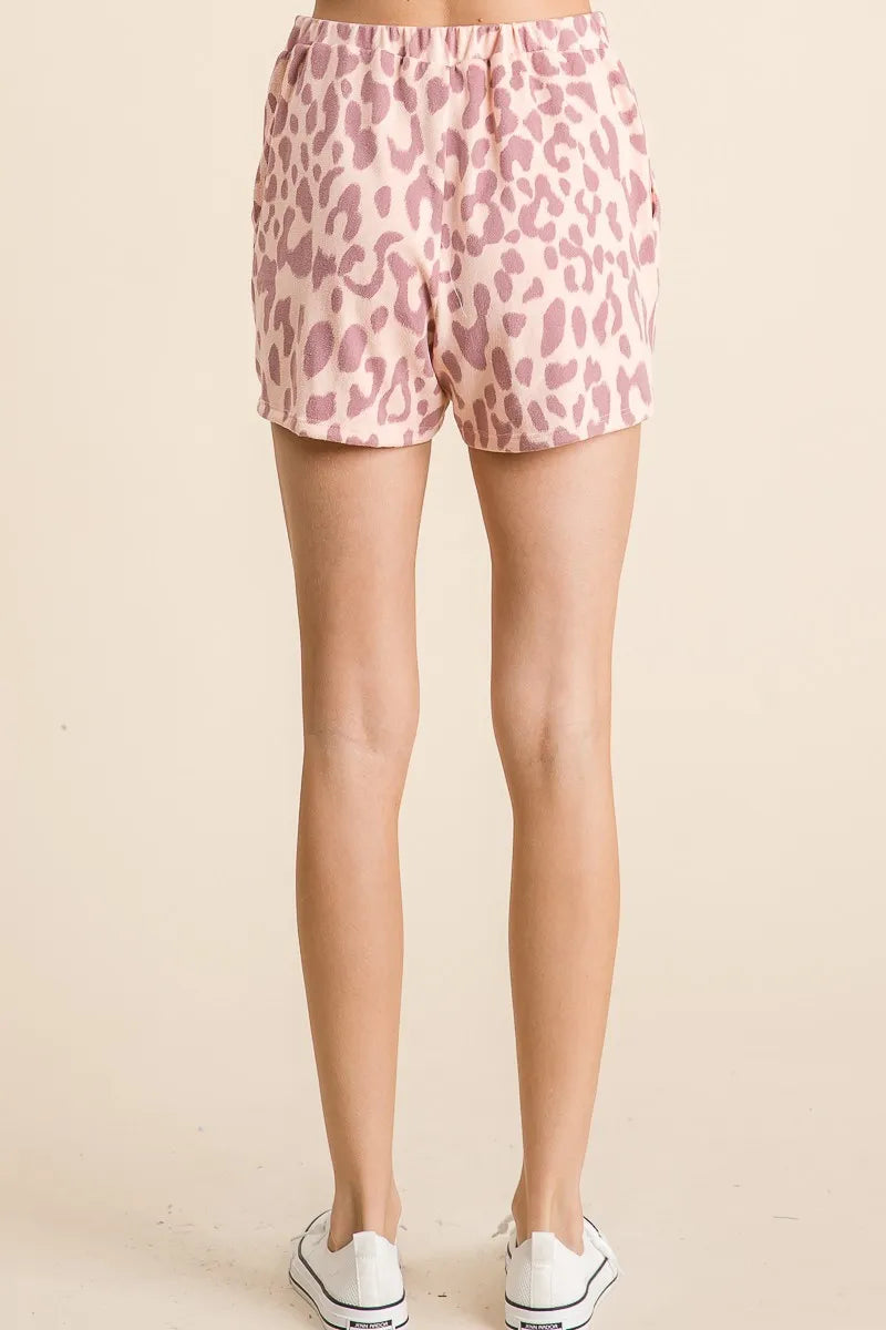 Leopard Shorts with Twill Tape Drawstring