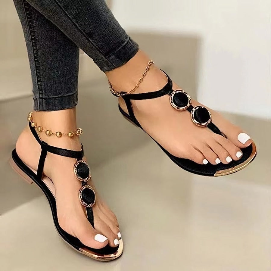 T-Strap Sandal Made with Pu Leather