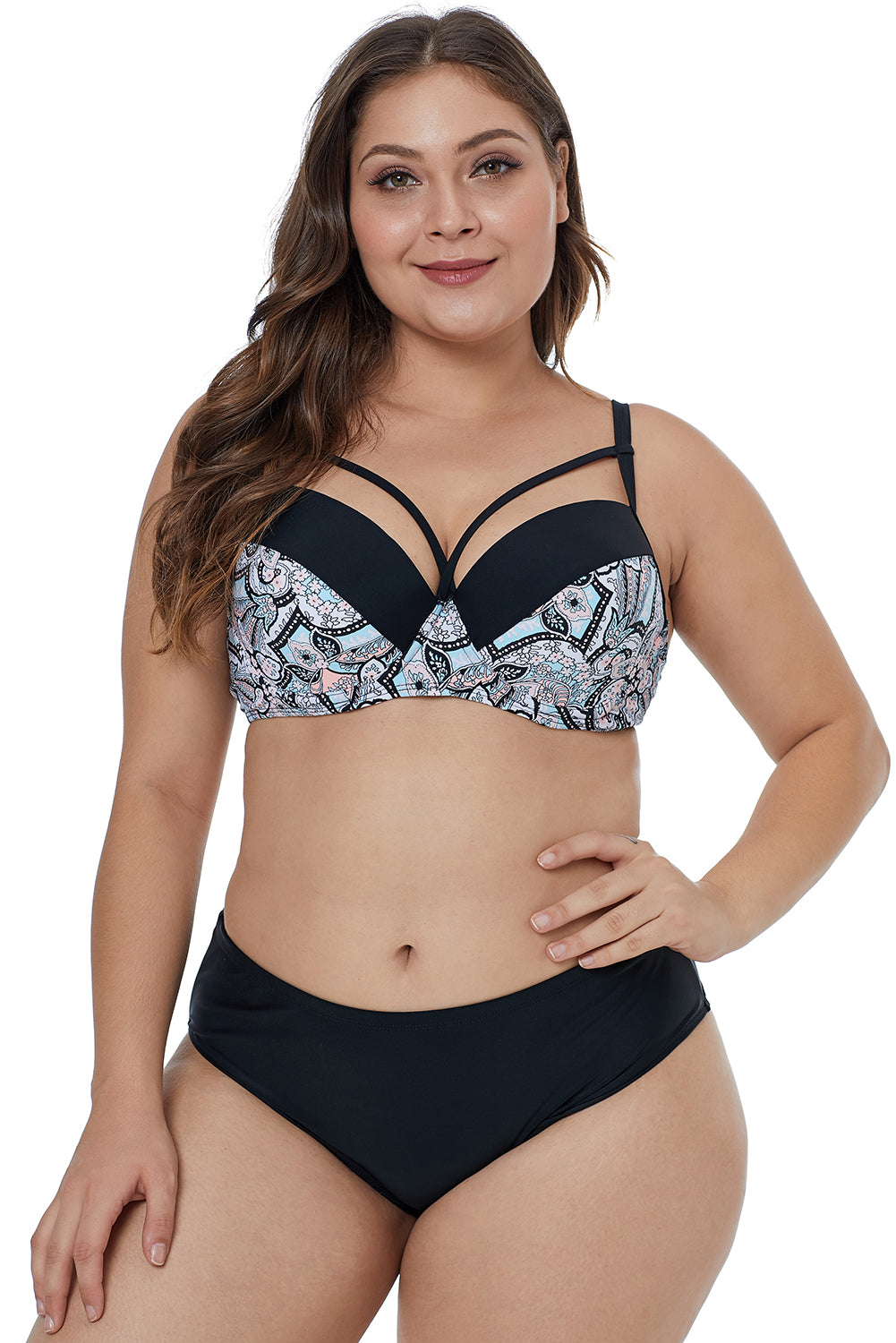 Floral Paisley Print Bikini (Available In Plus Sizes)