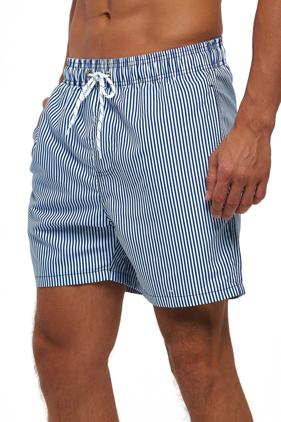 Men's Blue Striped Beach Shorts
