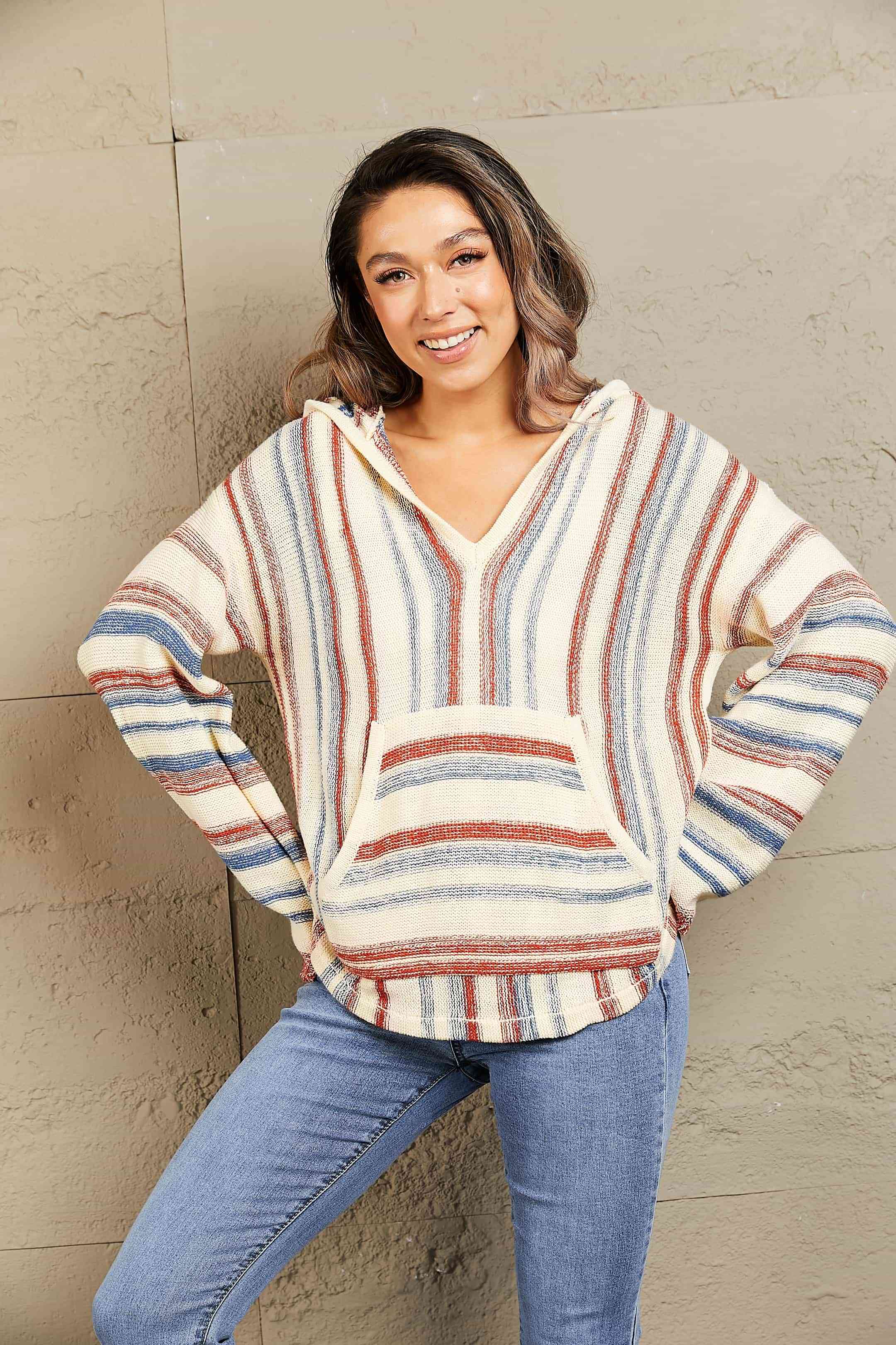 Women's Sweater Hoodie |Kangaroo Pocket Sweater| Beach Groove Swimwear