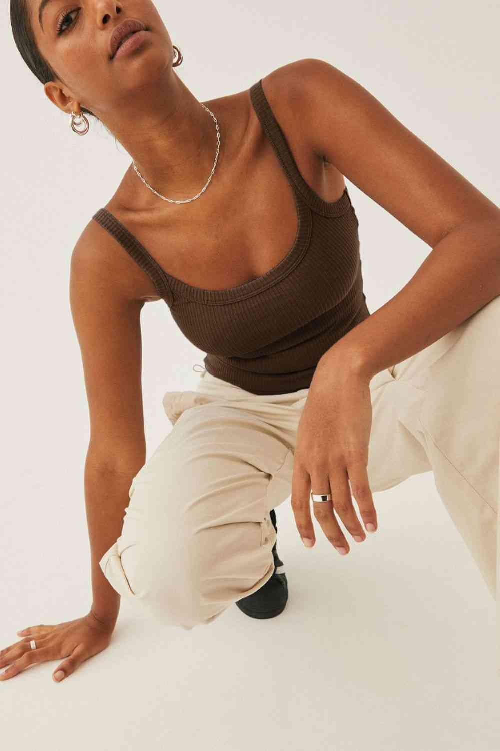 Ribbed Cropped Cami